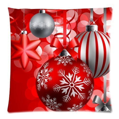 Merry Christmas Custom Zippered Square Pillowcase 18x18 (one side) Cushion Cover Case Pillow