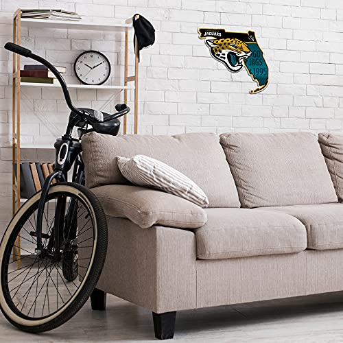 Image of Rico Industries NFL Football State Shape Shape Cut Pennant - Home and Living Room Decor - Soft Felt EZ to Hang