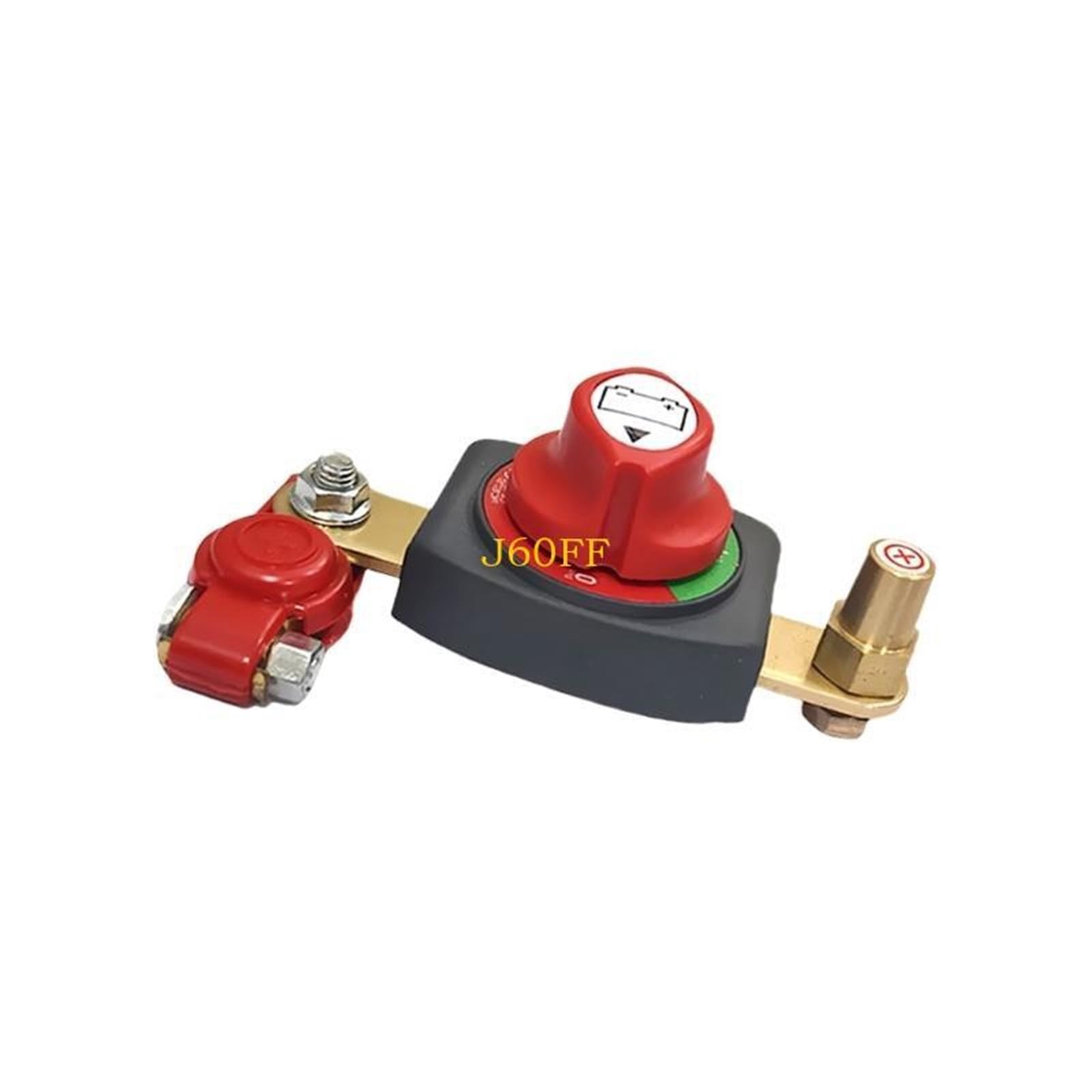 1 Uds J60F interruptores de corte de Terminal negativo de latón Premium capacidad de 250 amperios for coches barcos camiones con operación Manual Simple(Positive electrode)