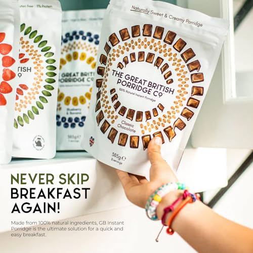 The Great British Porridge Co. Gluten-Free Instant Porridge, Apple & Cinnamon, Vegan, High Fibre, 2 x 385g Pouch - Image 4