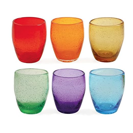 Villa D'Este Acapulco Juego de 6 Vasos de Agua, de Cristal, 10cm, Diámetro 9cm