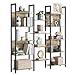 Produktbild VASAGLE Bücherregal, Standregal mit 14 Ablagen, Regal mit Metallrahmen, für Wohnzimmer, Arbeitszimmer, Büro, Industrie-Design, 24 x 158 x 166 cm, türkisbraun-tintenschwarz LLS107B60