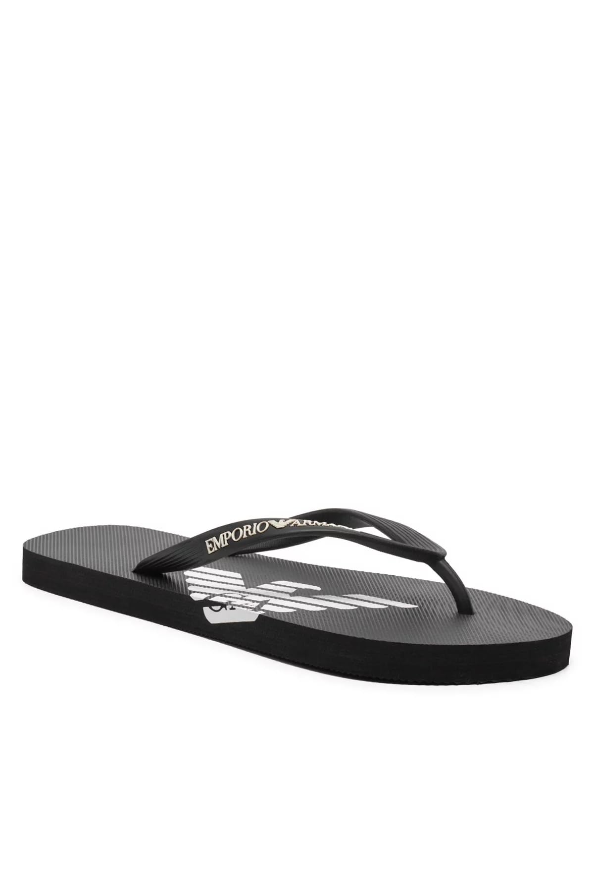 Emporio Armani Herren Schwarz E Flip Flops Mit Ea-Logo