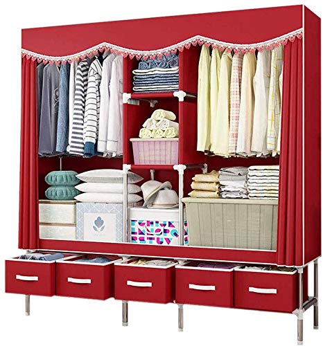 Armoire portable en tissu pour suspendre vos vêtements sans risquer l'affaissement