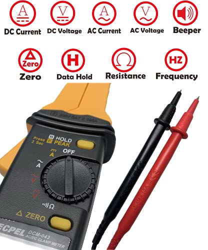 Tecpel Dcm-043 Digital Ac/Dc Clamp Meter, Clamp Transmitter, High Resolution Of 1Ma #TOP1