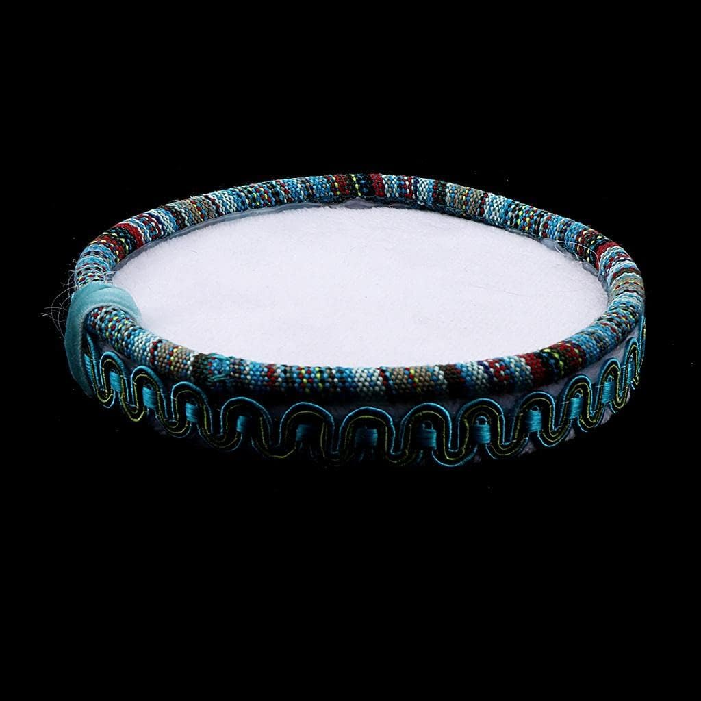 2Pcs Round Wooden Fabric Beading Board Tray Beading Mat Beads Organizer Tools for Jewelry Making Art DIY Crafts Supplies - 4.1inch Dia