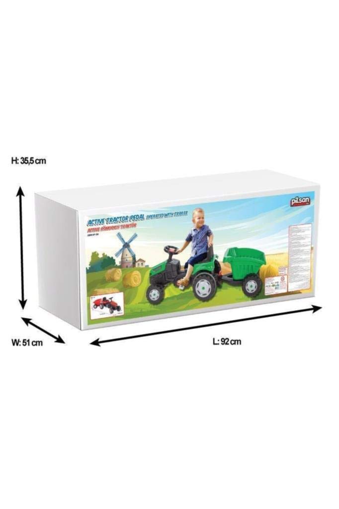 PILSAN GRAND TRACTEUR Pédale Remorque XXL Rouge 95cm PILSAN GRAND TRACTEUR Pédale Remorque XXL Rouge 95cm