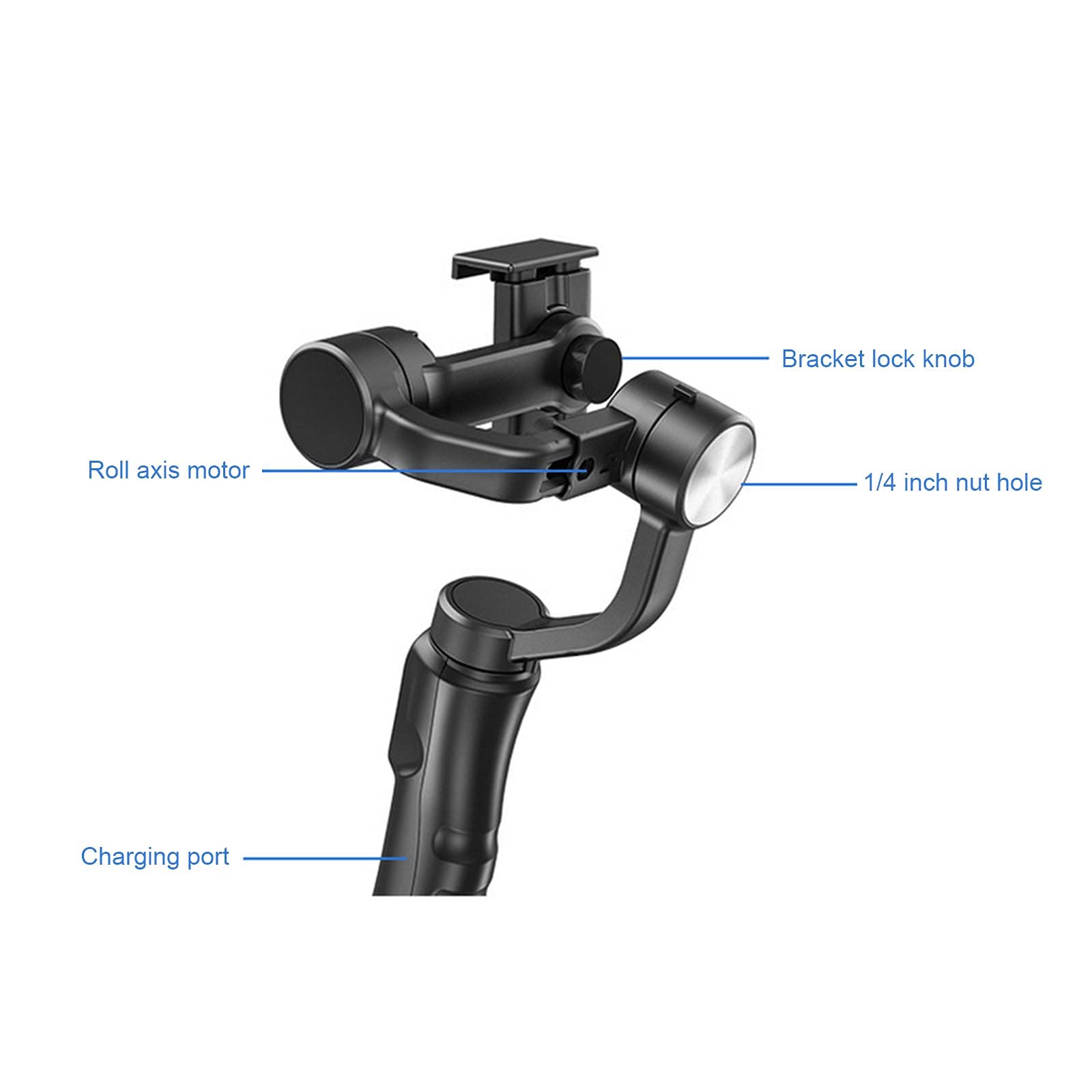 3-osiowy ręczny stabilizator gimbala BT Action Camera Smartphone telefon stabilizator wspornik