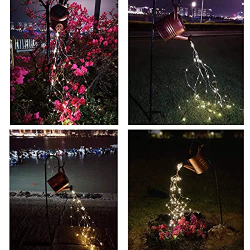 Star Shower Watering Can Lights Waterproof Solar Garden Decor Led Art