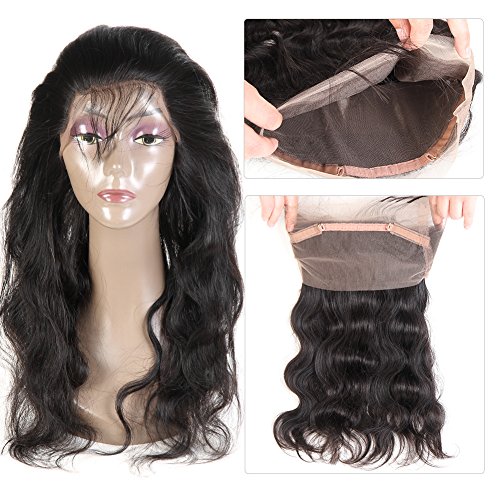 360 Lace Frontal Closure Brazilian Virgin Body Wave Hair Weave Lace Closure New and Natural Looking (14)
