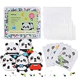 Artkal Fuse Beads Kit 5,000pcs Fusion Beads 19 Colors Melting Beads 5mm Iron Beads Kit with 12 Patterns 1 Big Pegboard 1 Tweezers for Crafts Christmas Birthday Gift