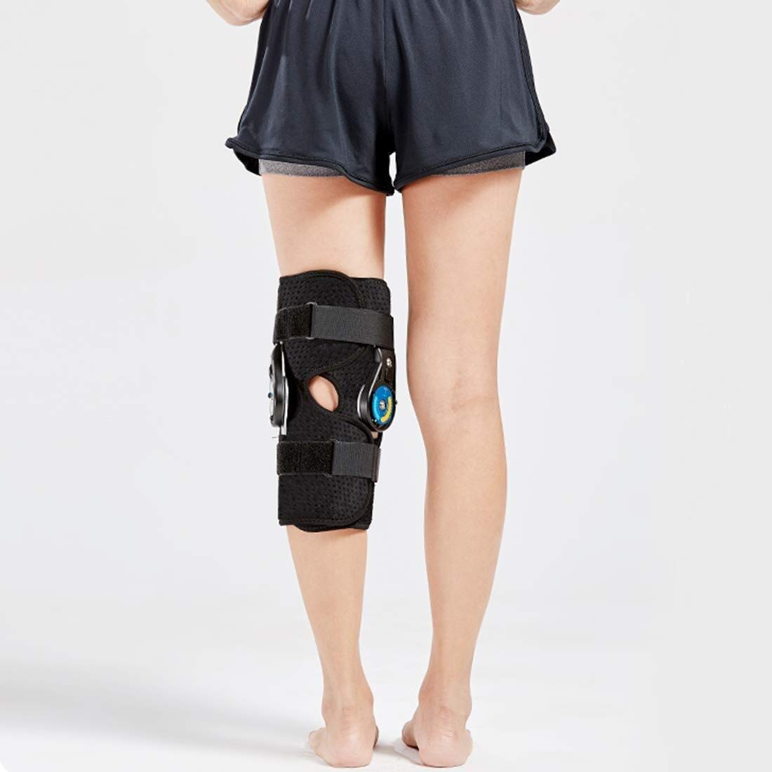 Rodillera para artritis, soporte de rodilla ROM, inmovilizador médico, soporte ortopédico, protector para fractura de rodilla, relajación de ligamentos, lesiones de menisco (tamaño : pequeño)