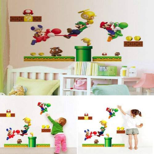 Utopiashi Super Mario Bros Wall Sticker Decals Top Kids Decor Super casa windowparty