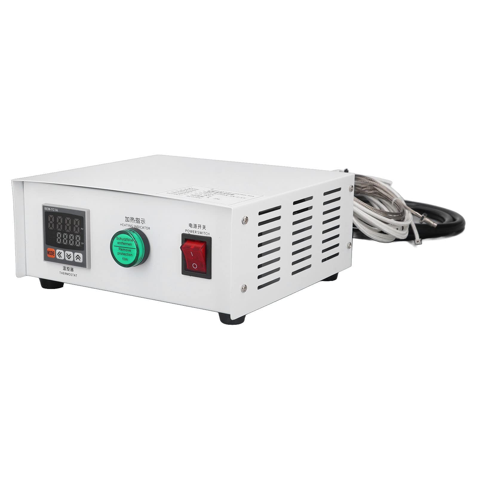 Marhynchus Controlador de Temperatura PID, Termostato con Pantalla Digital y Sonda M6, 0-400℃ AC220V para Horno IR y Máquina de Curado UV (1 metro)