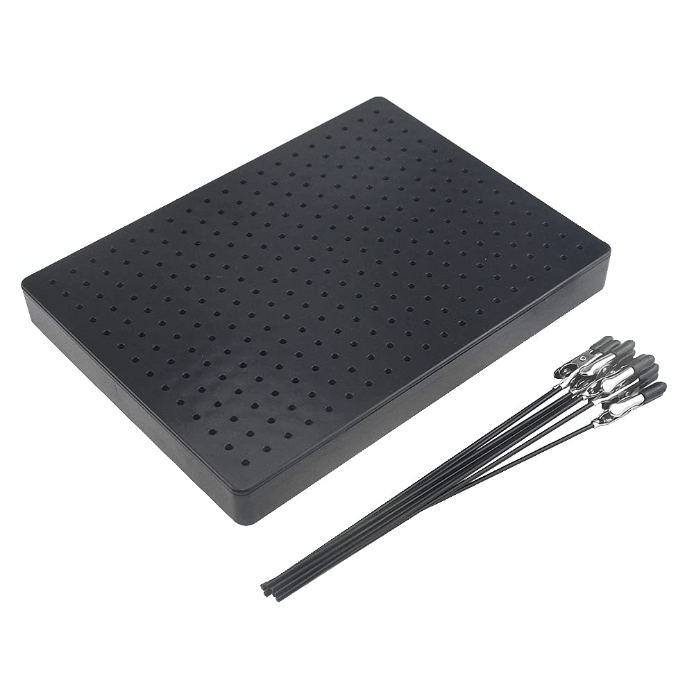 XINMEIWEN 100PCS Metal Wire Alligator Clip Painting Stand Base 19 x 14 Holes (8 x 6Inch) - Image 3