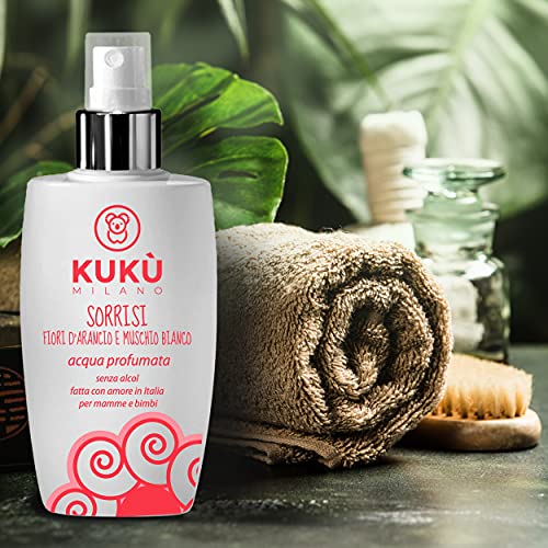 KUKÙ MILANO - glimlach - geurwater 150 ml voor kinderen en mama, zonder alcohol, gemaakt in Italië - oranjebloesems en… - Image 4