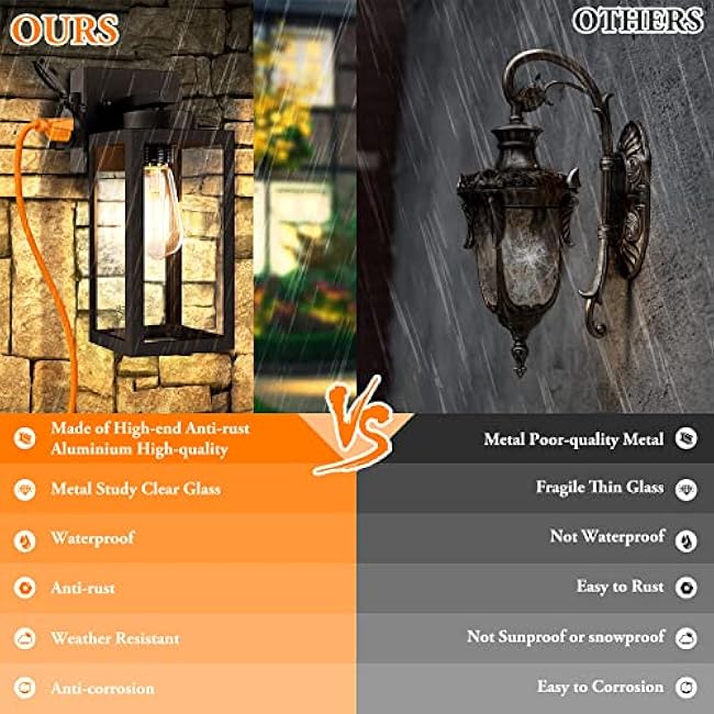 Porch Lights Outdoor Wall Lantern Black Outdoor Wall Light Exterior Light Fixture