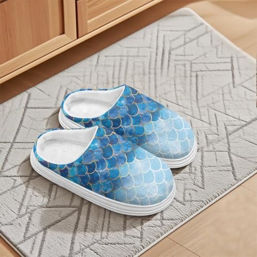 Women Men's Thick Sole Fluffy Slippers Fall Winter Soft Cozy Non-Slip Casual Warm House Shoes for Indoor Outdoor 5