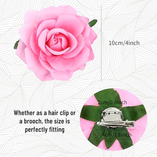 Broches decorativos flor rosa mexicano paquete 9 piezas miniatura 4