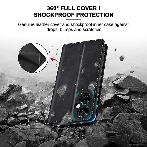 Image of Jasonyu Flip Wallet Case for OnePlus Nord N30 5G,Black