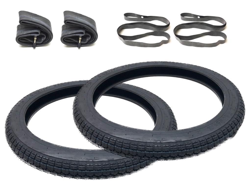 Reifen Set 2.25-16 (2 1/4 x 16) K260 TT inkl. Schlauch & Felgenband – passend für Piaggio Ciao, Hercules, Simson Anhänger, Puch Maxi, Peugeot 103 – Komplettset