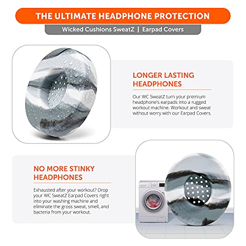 Image of WC SweatZ Solo - Patented Earpad Sweat Covers for Beats Solo 4, Solo 3 & Solo 2, Made by Wicked Cushions | Sweatproof & Machine Washable | Marble