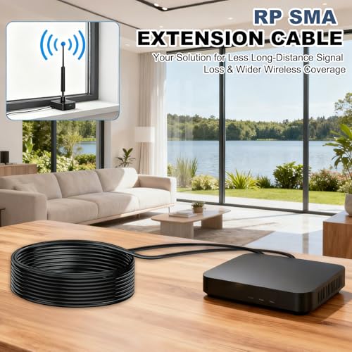Câble d'extension d'antenne RP-SMA mâle femelle avec montage de cloison
