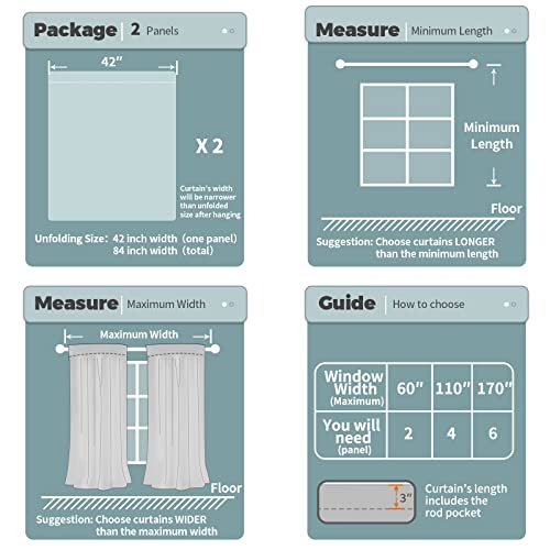 Bgment 103NAVY4263R Kids Blackout Curtains For Bedroom, Rod Pocket Room Darkening Curtains Decoration Thermal Insulation Window Drapes For Nursery, Children Room, 2 Panels thumb #5