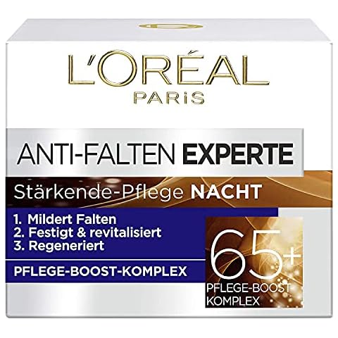 L'Oréal Paris Nachtpflege für das Gesicht, Anti-Aging Nachtcreme zur Minderung von Falten, Vitamin B3 und Vitamin E Cover