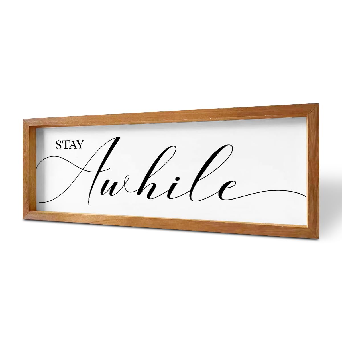 Inspirational Christian Rustic Country Motivational Bible Verse Decorative Wooden Framed Sign Encouraging Scripture Farmhouse Hanging Wall Decor Home Office Living Room Bathroom Front Door Decoration