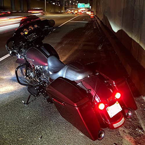 Rogue Rider Industries - Rear Motorcycle Led Lights W/Red Turn Signals/Running Lights/Brake Lights (1157) - Black Label Special Edition - 1157 Replacement Lights For Sigz Harley Davidson #TOP6