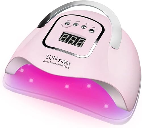 Lámpara de uñas de gel LED UV, luz UV profesional de 280 W con 66 cuentas de lámpara, secadora UV para esmalte de gel, secado rápido, lámpara de