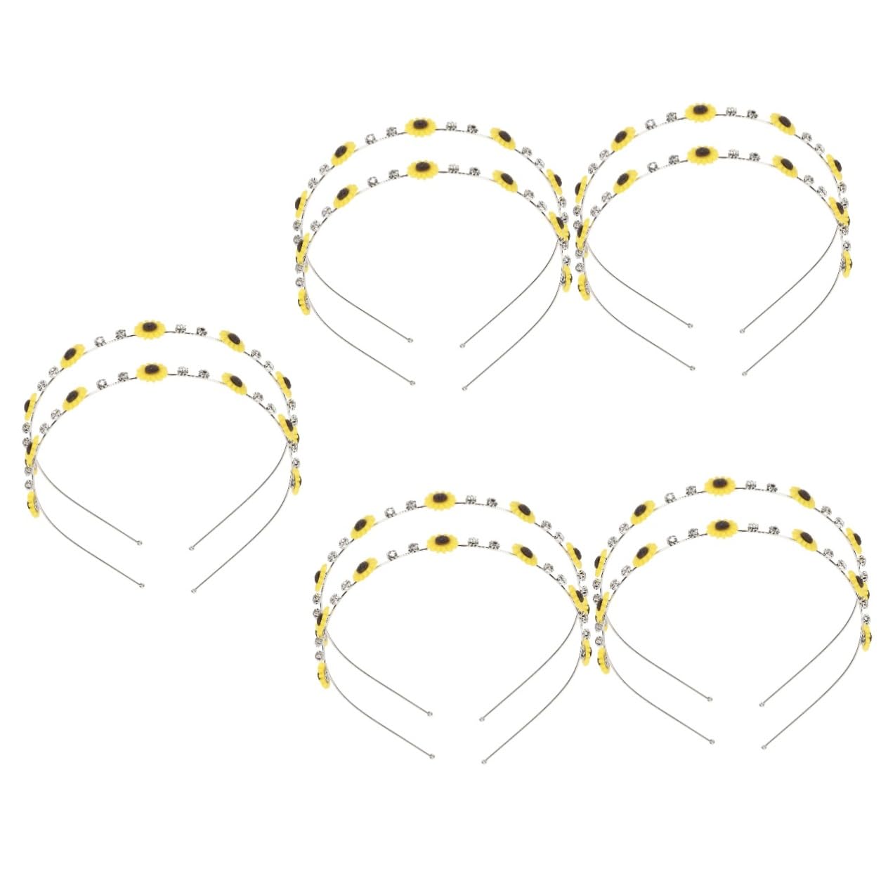 FRCOLOR 10 Pezzi fascia del fiore del sole hair band hair ribbon charms Da donna fascia per le donne ragazza cerchietti bambina copricapo femminile sottile Acciaio inossidabile