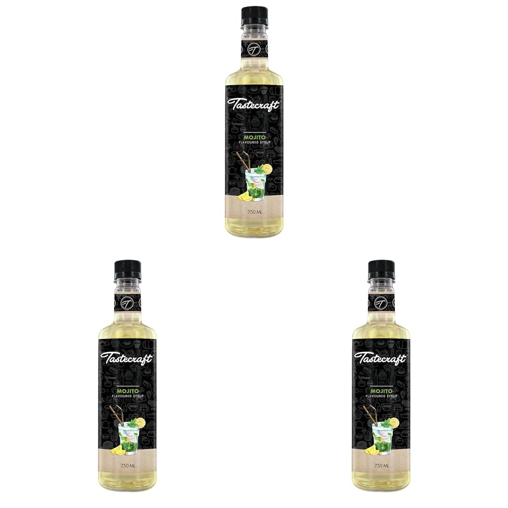 tastecraft mojito flavoured syrup 750ml [exotic ingredients, naturally infused, authentic taste] (pack of 3)