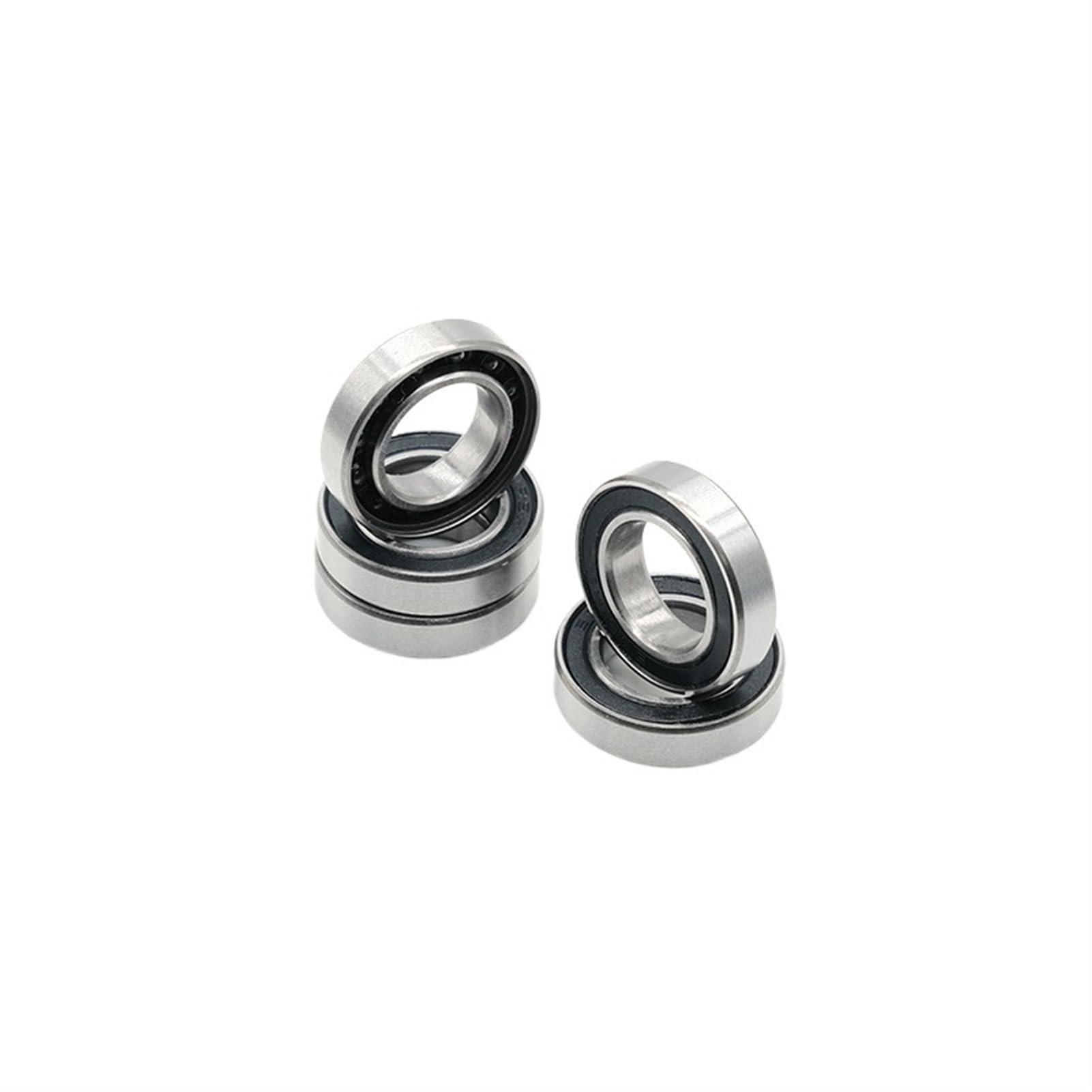 Cojinetes de bolas de ranura profunda 5 rodamientos de cerámica híbridos 6801, 12x21x5 mm, ABEC-7, soportes inferiores y repuestos for bicicletas, rodamientos de bolas 6801RS Si3N4 6801 2RS