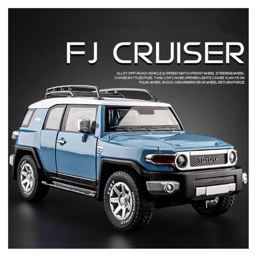 Modelo a escala 1:24 Toyota FJ Cruiser metal azul miniatura 2