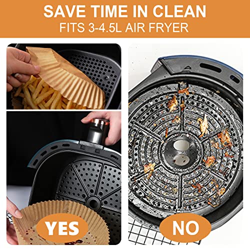 AiQInu Backpapier für Heißluftfritteuse, Airfryer Backpapier Rund 16cm – Ansicht 4