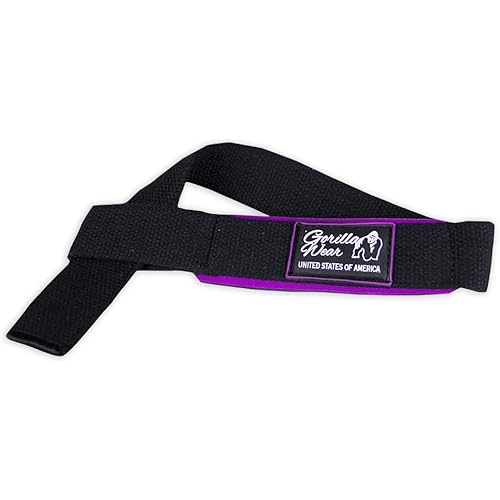 GORILLA WEAR Women's Lifting Wrist Wraps for Weightlifting, Bodybuilding, Powerlifting, Strength Training & Deadlift - Padded Pair in Black and Purple Black