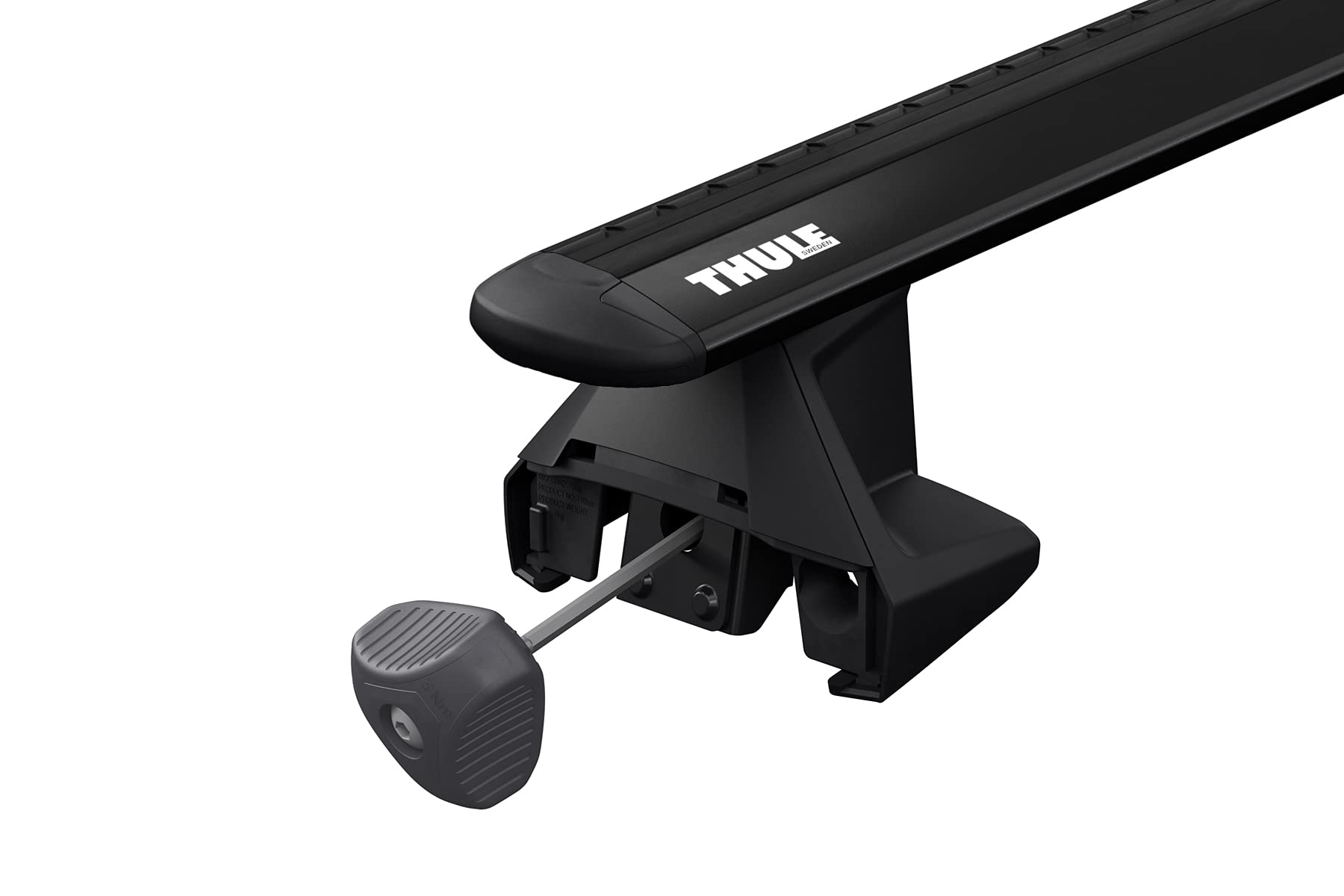Thule Kompletny czarny aluminiowy bagażnik bazowy WingBar Evo kompatybilny z Audi A4 B8 Sedan 2008-2015 ze zwykłym dachem (gładkim) Alu ładowność 75 kg
