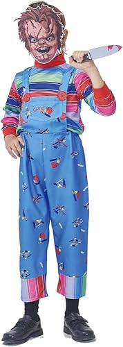 Miniatura 3 de Disfraz de Chucky para niños y niñas, conjunto de overol de Chucky adecuado para Halloween