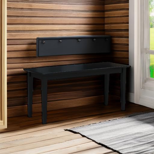 Miniatura 2 de International Concepts - Banco de madera maciza estilo coctelera, 39 pulgadas de ancho, banco de cocina o comedor resistente, capacidad de 450