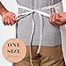 White Classic White Aprons Bulk - Commercial Chef Bib Apron for Kitchen and Restaurant Cooking without Pockets, Unisex Women and Men, Adult - 12 Pack