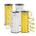 CINMOK 100 Yard Curling Ribbon Nastro,Nastri Arricciati Oro Argento Metallizzato Palloncini Confezione Regalo di Natale Festa di Matrimonio Festival Decorazione di Artigianato Floreale