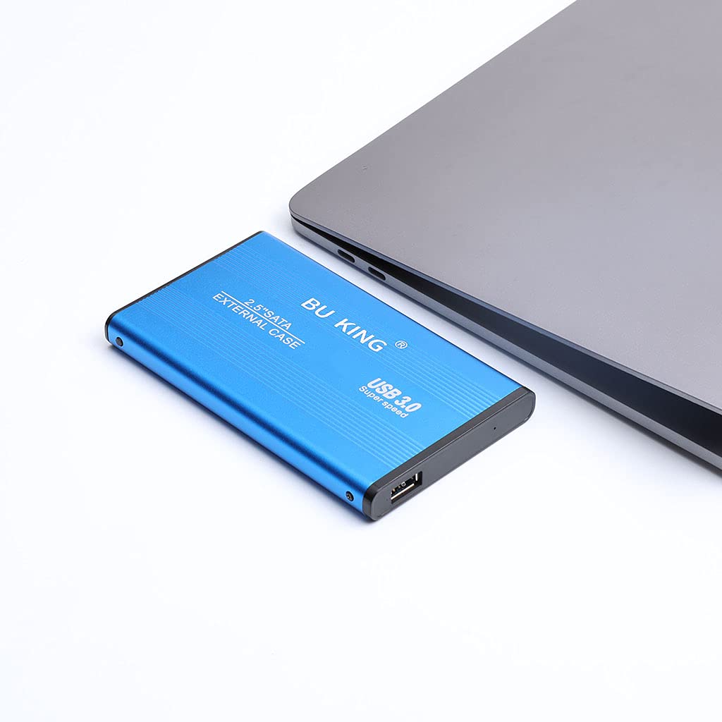 Mirco USB 3.0 Custodia per disco rigido Custodia esterna per disco rigido mobile 1T Custodia in lega di alluminio Scatola-blu