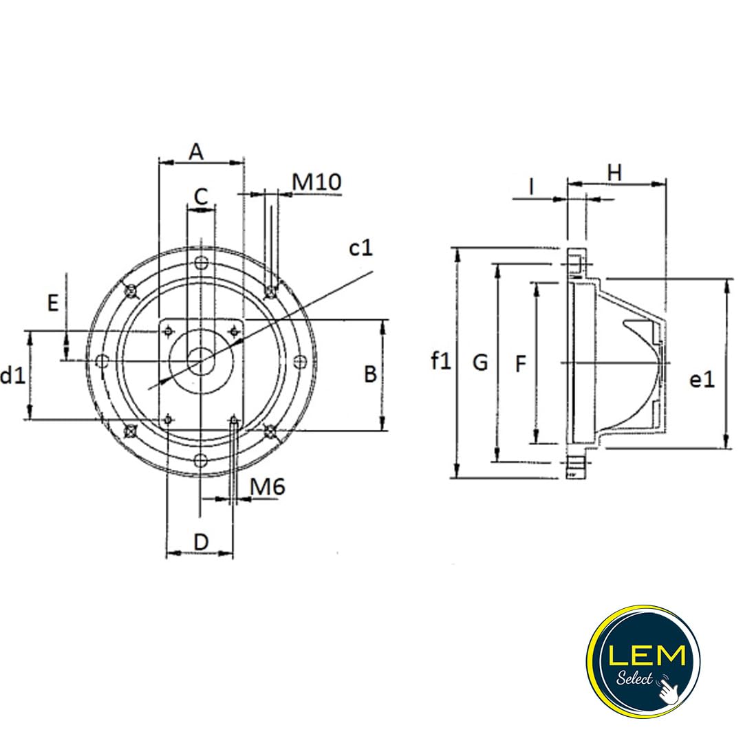Lanterna idraulica per motori elettrici B5 dimensioni 100-112 da 2,2KW a 4Kw per pompa GR2