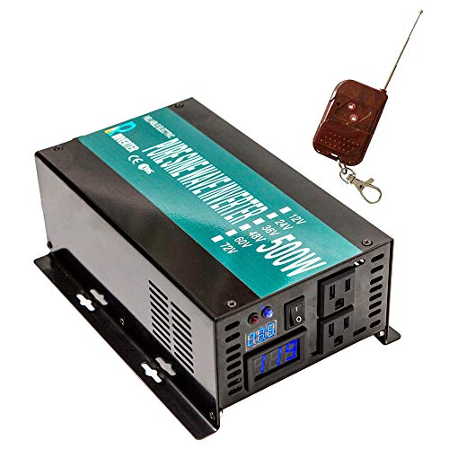 Up To 60% OFF WZRELB 500W 24V 120V Pure Sine Wave Solar Power Inverter With Remote Control Switch