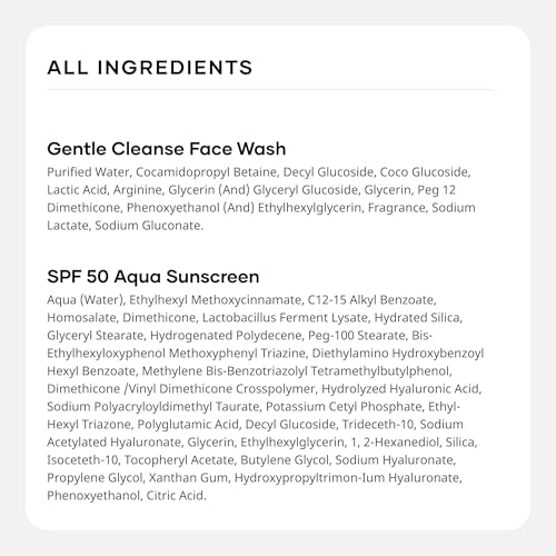 Image of Cureskin Daily Cleanse & Protect Duo | pH-Balanced Lactic Acid Brightening Face Wash 100 ml + SPF 50 PA+++ Aqua Sunscreen 50 g | Hydration, Barrier Repair & UV Protection Combo
