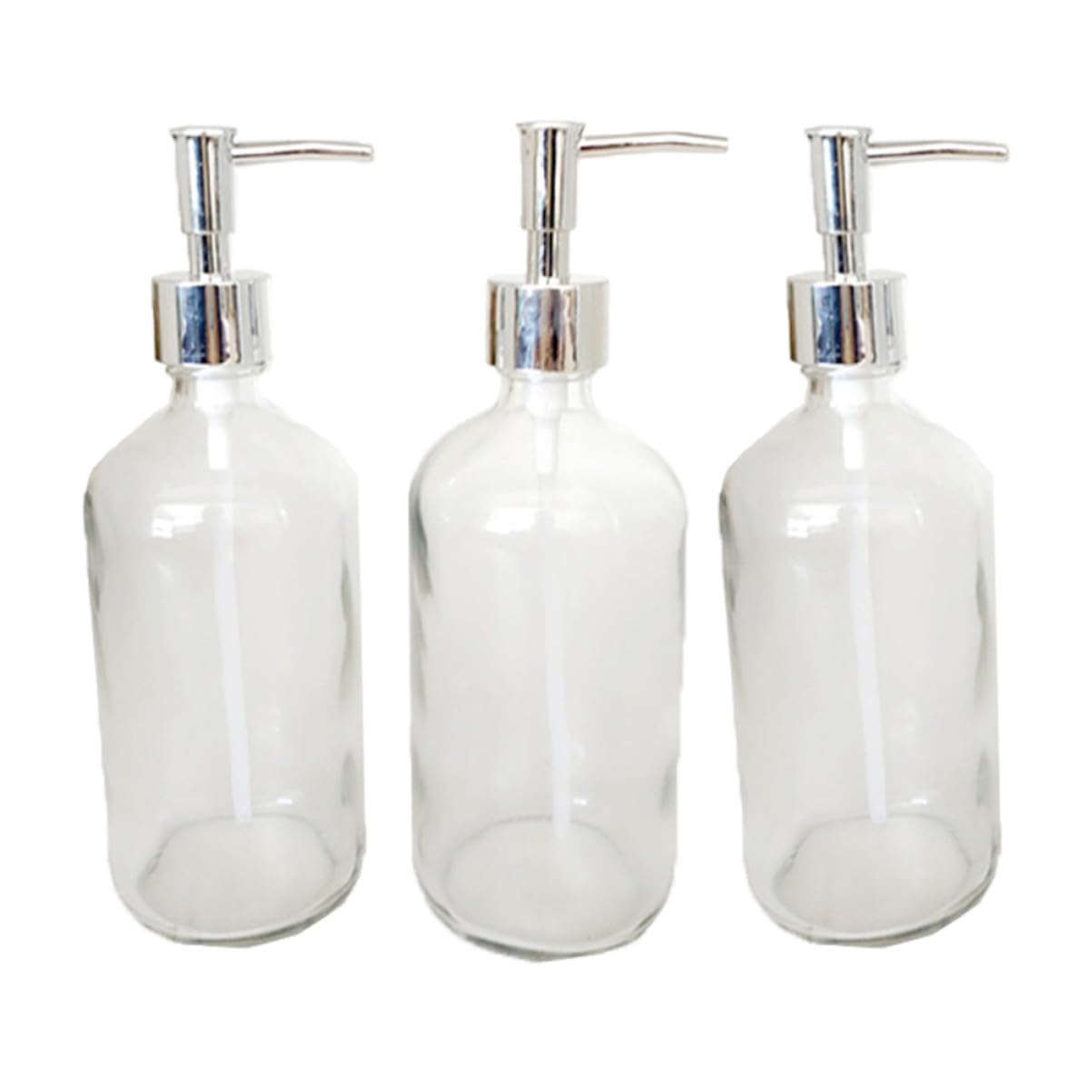 Flacons distributeurs de savonnette lot de 3 en verre 500ml design simple