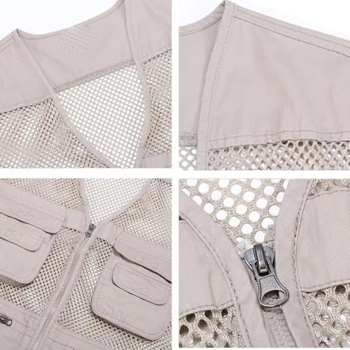 Chaleco de algodón con cuello en V para hombre con bolsillos prácticos 6