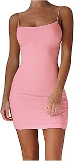 2025 - Vestido de verano corto de corte estrecho sólido con tirantes sin hombros sexy vestido elástico vestido de playa hasta la rodilla